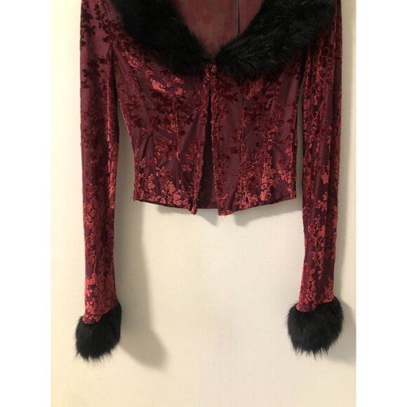 NWT Dolls Kill Delia's Lovestruck in Lisbon Corset Top - Red Burgundy Size M - Picture 9 of 16